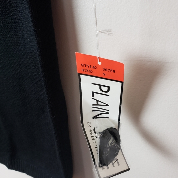 Vtg NOS NWT 80s Plain Jane sweater dress sequins S - Picture 6 of 6